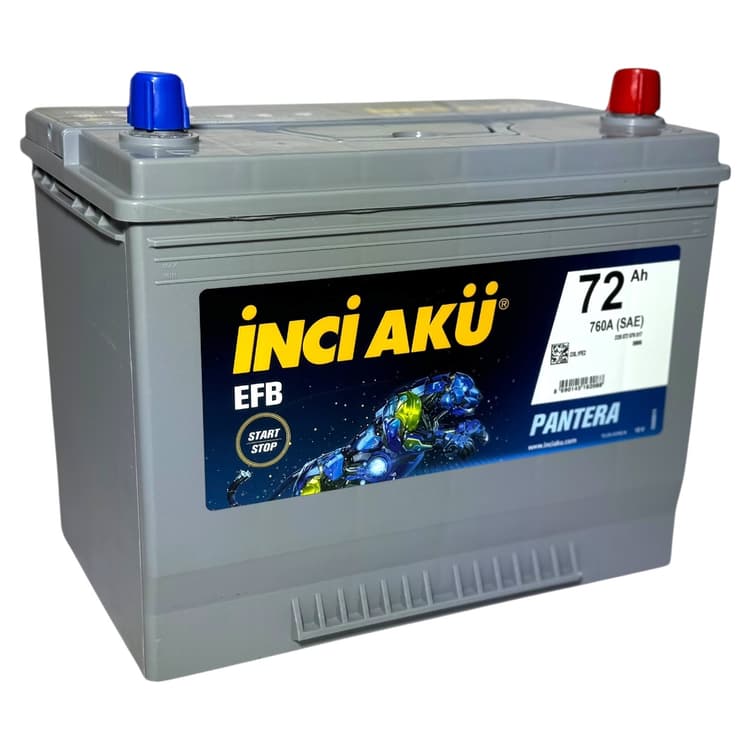 Аккумулятор Inci Aku EFB 72Ah Asia Start-Stop (D26) (o.п)
