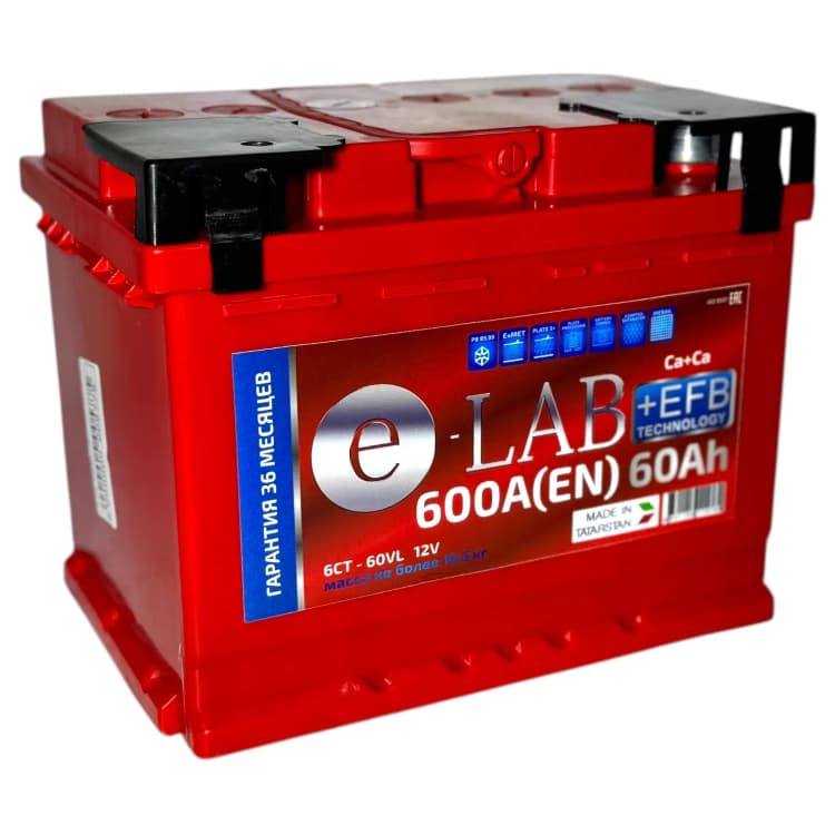 Аккумулятор Elab 60Ah EFB (L2) (п.п)
