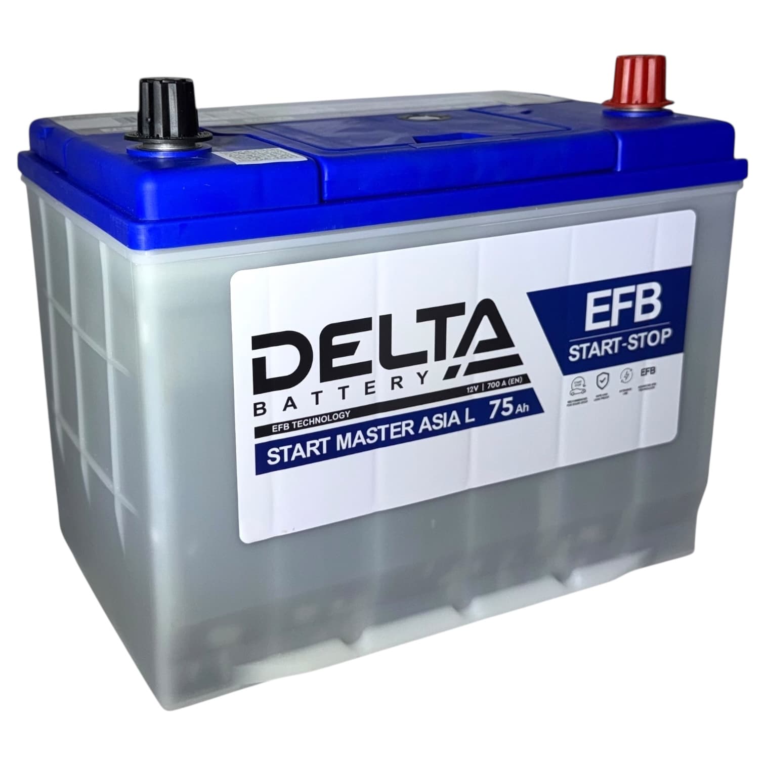 Аккумулятор Delta 75Ah EFB Asia Start-Stop (D26) (o.п)