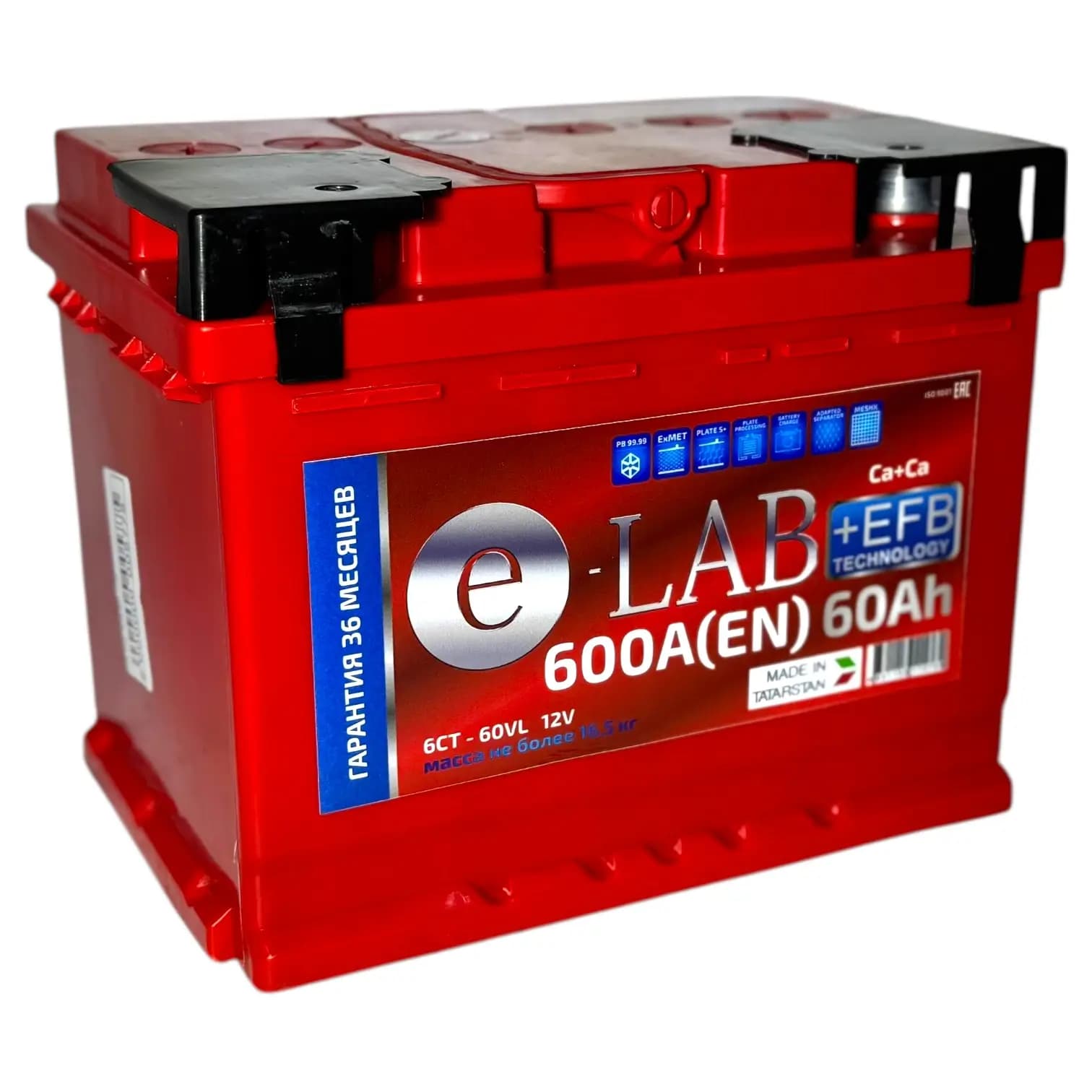Аккумулятор Elab 60Ah EFB (L2) (п.п)
